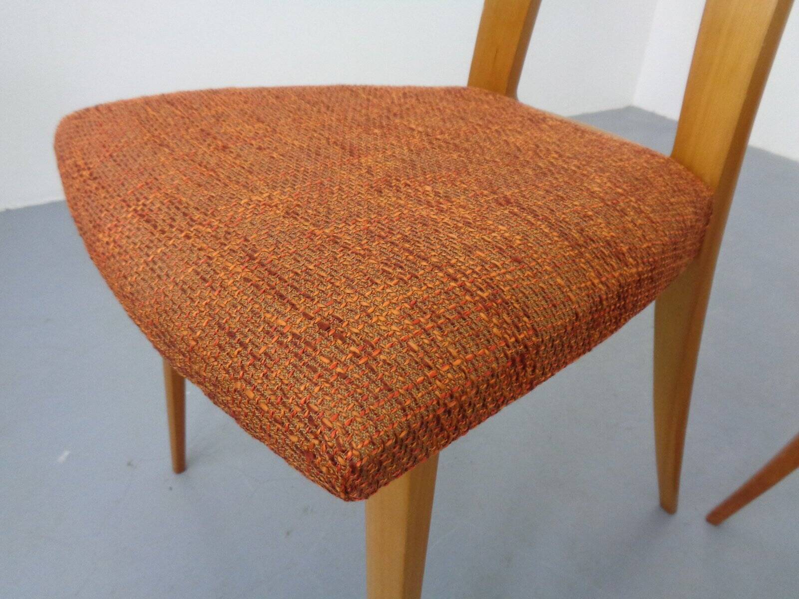 Cherry wood chairs by Ernst-Martin Dettinger, Germany, 1960s, set of 2.