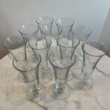 Set of 11 vintage stemmed glasses