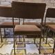 Set of 6 vintage black metal chairs from the 1970s