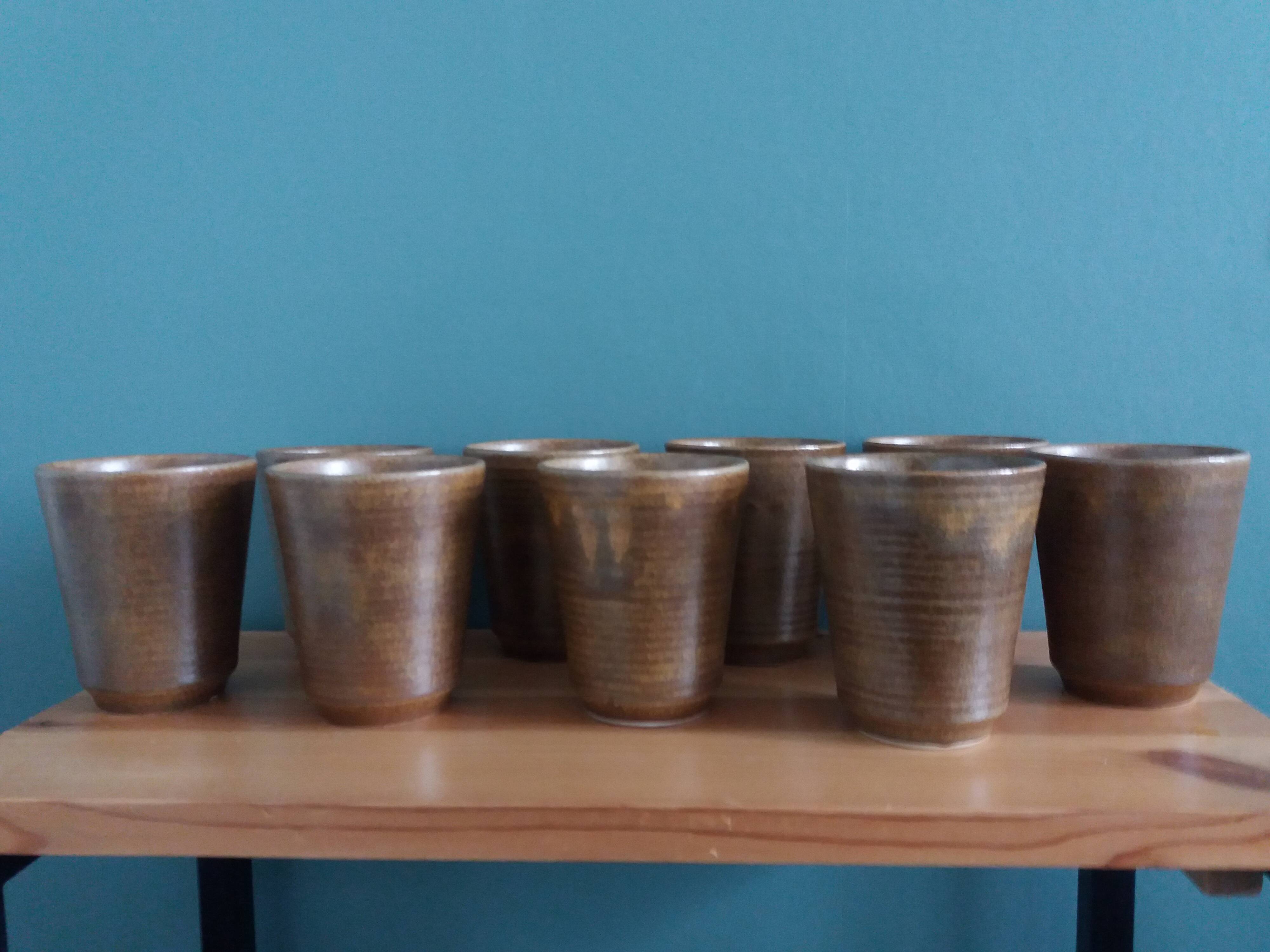 Digoin stoneware cider or orangeade service