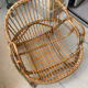 Fauteuil corbeille en rotin années 60