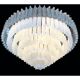 Trasparent-sandblasted triedro murano glass chandelier