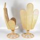 Pair of rattan and cane armchairs