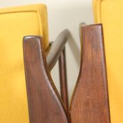 Pair of armchairs Henryk lily 300-190s 1970s yellow fabric