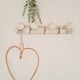 White patina wooden coat rack
