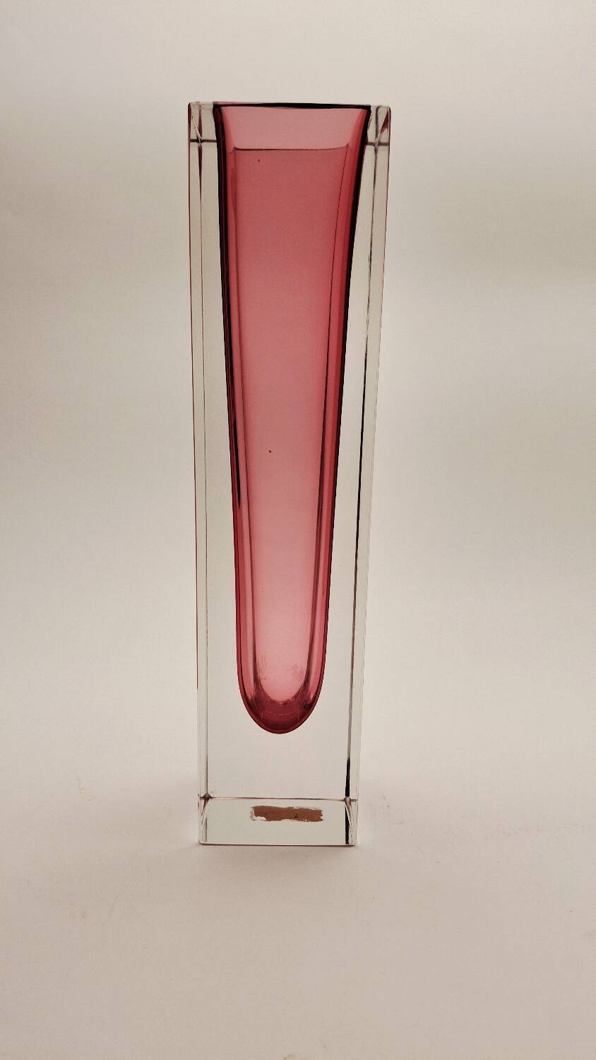 70s cubic sommerso vase