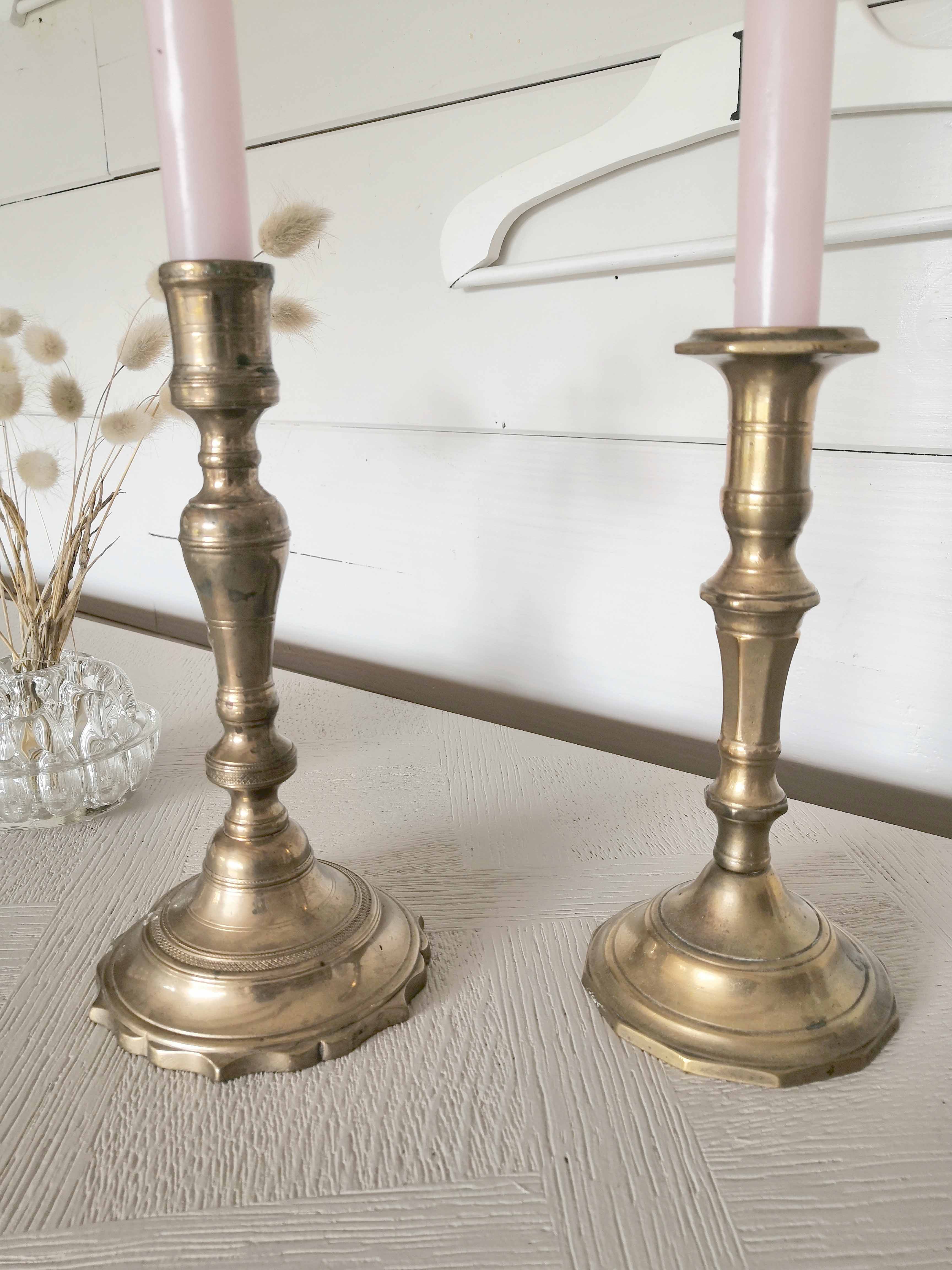 Brass candlesticks