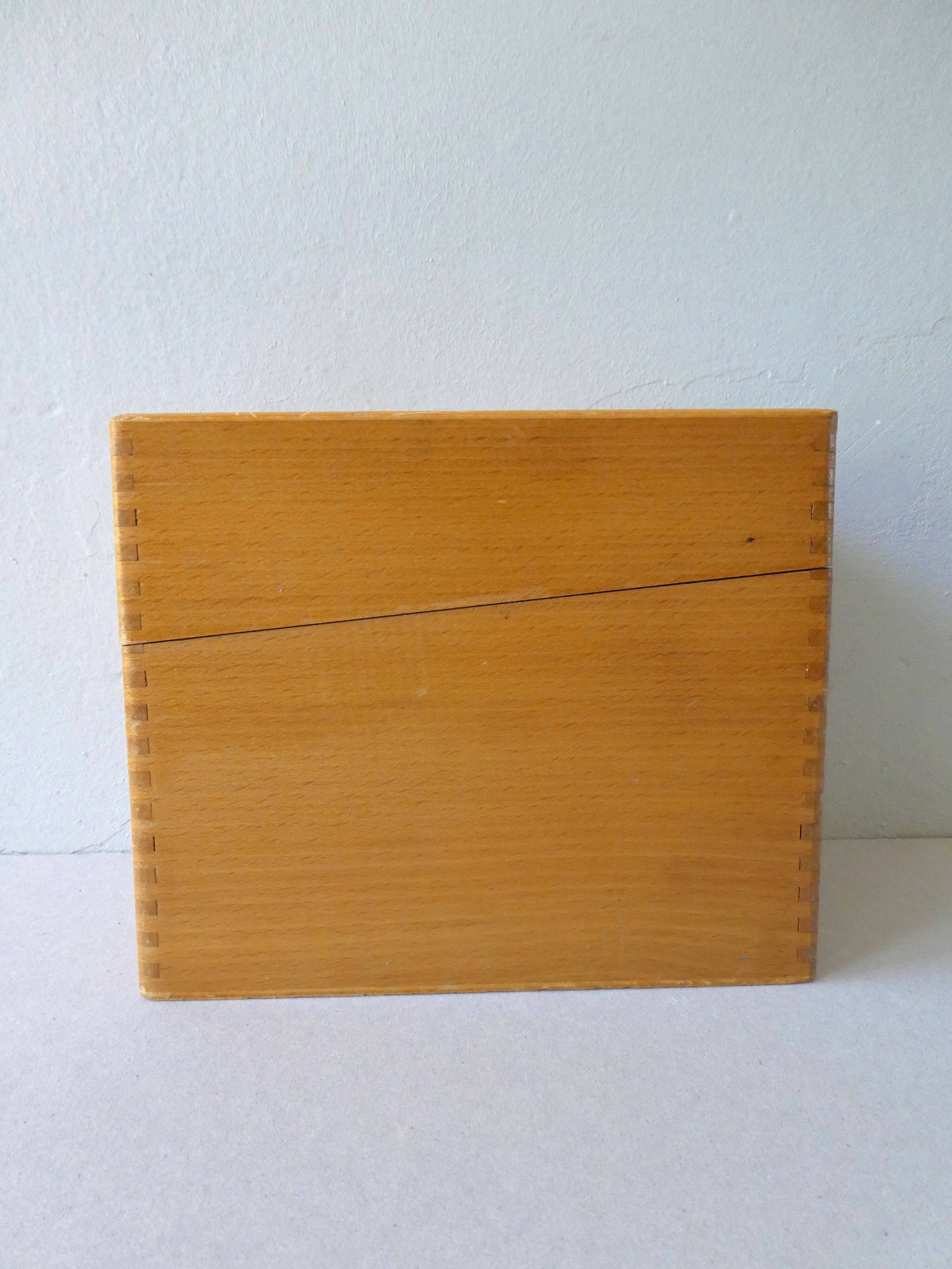 Light wooden box, 60s