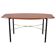 1970s Italian coffee table with teak veneer, metal & brass base