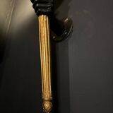 Pair of 19th Century Torchieres / Wall Lights in Gilded Wood and Bronze