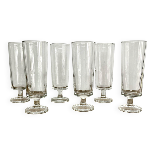 6 Flûtes Luminarc «&nbsp;Suède&nbsp;» vintage