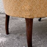 Toad armchair style Napoleon III fringe pompoms