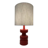 Mid-Century Modern Red Ceramic Table Lamp, 1960s