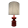 Mid-Century Modern Red Ceramic Table Lamp, 1960s