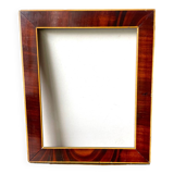 Antique Wooden  Frame intarsia borders 26.5 cm x 22.5  cm
