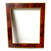 Antique Wooden  Frame intarsia borders 26.5 cm x 22.5  cm