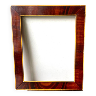 Antique Wooden  Frame intarsia borders 26.5 cm x 22.5  cm