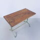 Art nouveau bistro table with cast iron frame