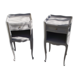 Pair of bedside tables in the style of Louis XV painted.