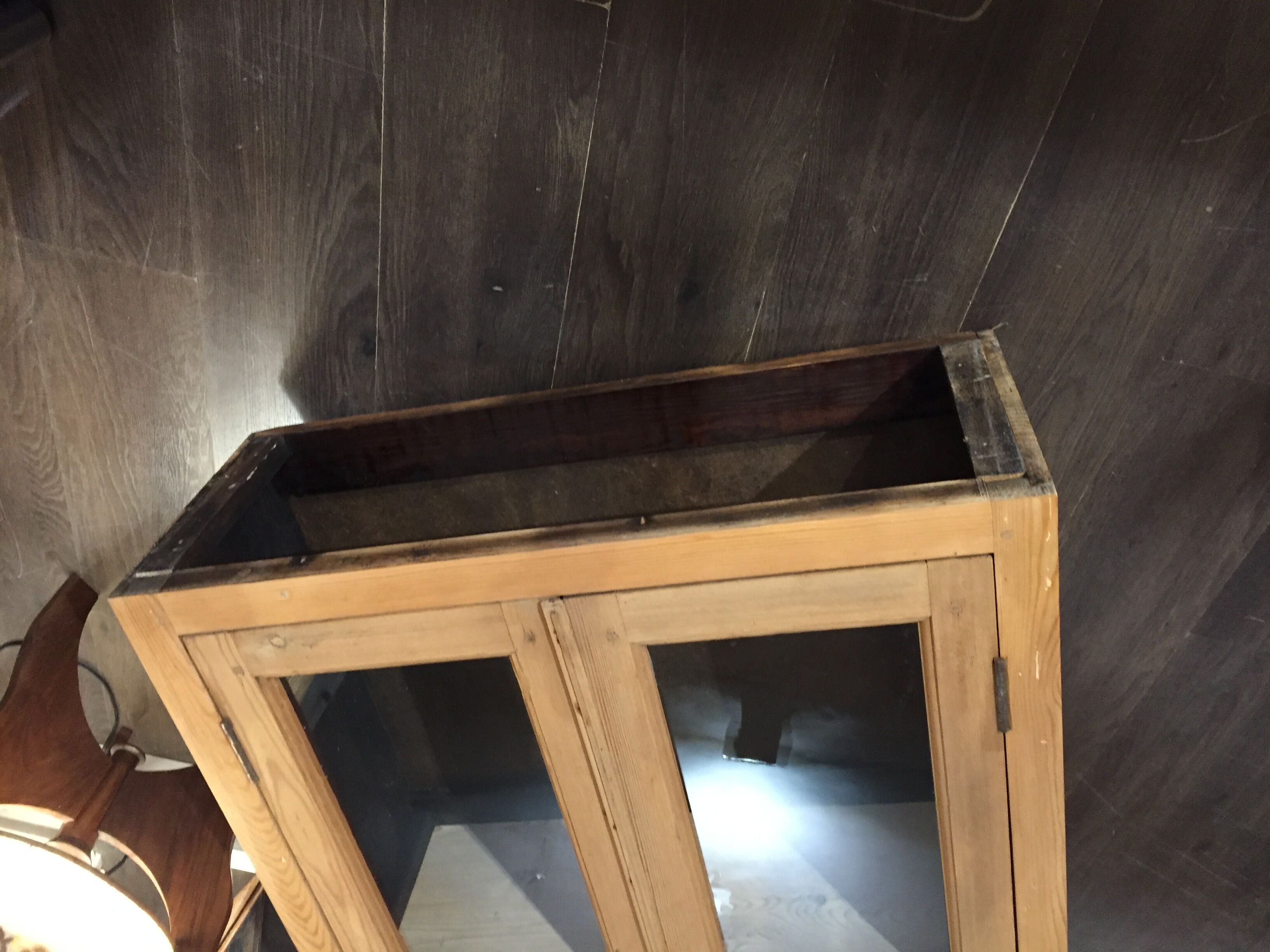 Pine display cabinet