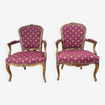 Paire de fauteuils louis XV