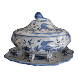 Vegetable soup tureen and its frame, Matet earthenware factory, Martres-Tolosane