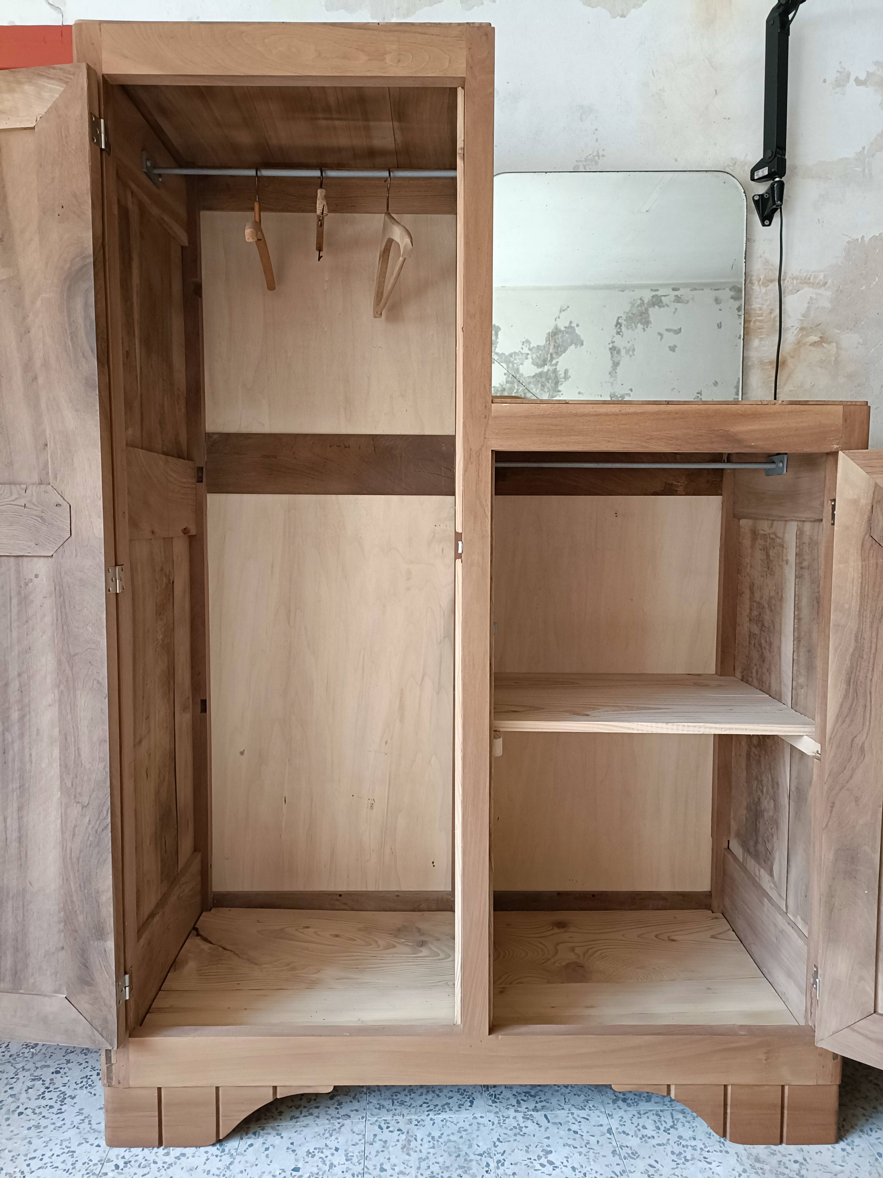 Renovated asymmetrical Art Deco wardrobe/cupboard