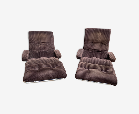 Paire de fauteuils rocking-chair Lama