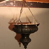 Chandelier / sanctuary lamp / church pendant light / copper and bronze censer