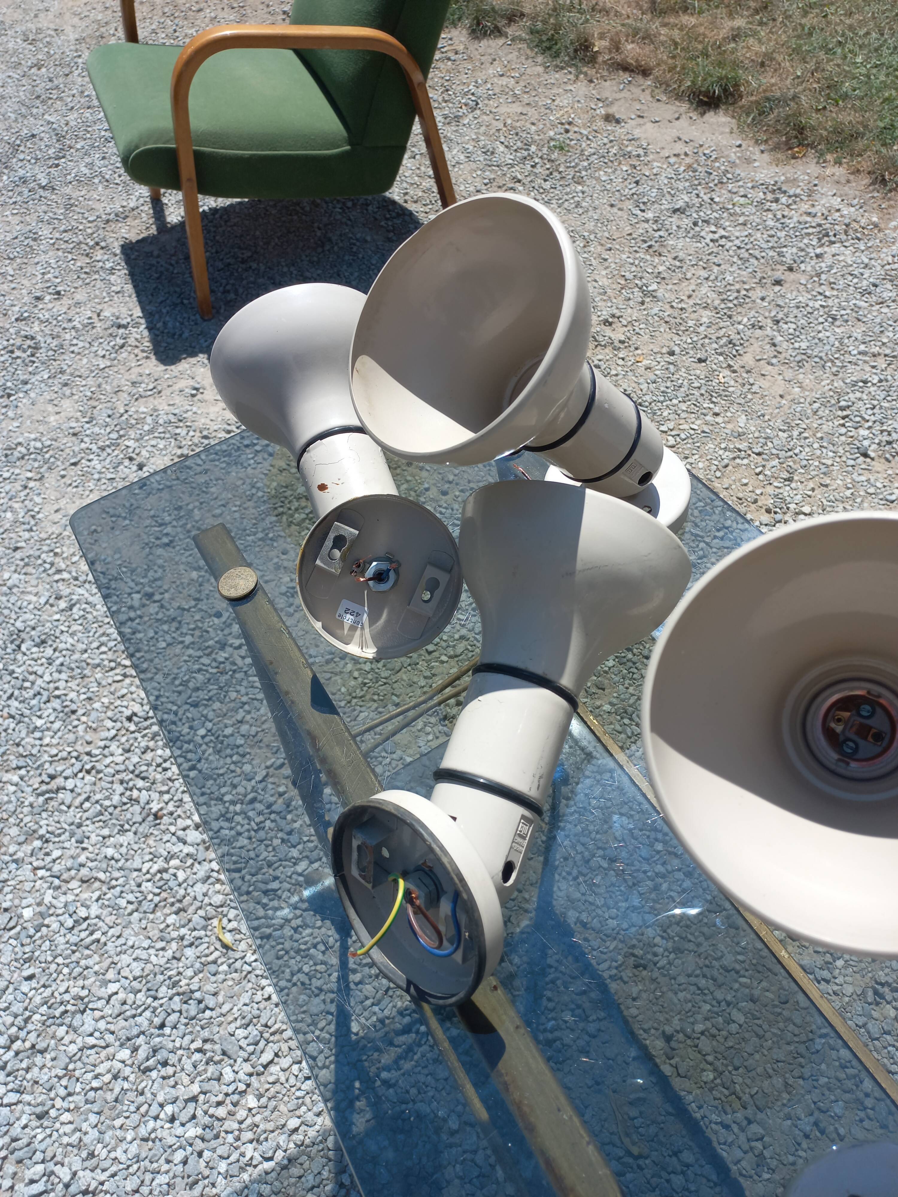 Set of 6 Lita adjustable spotlight wall lamps from the 70s