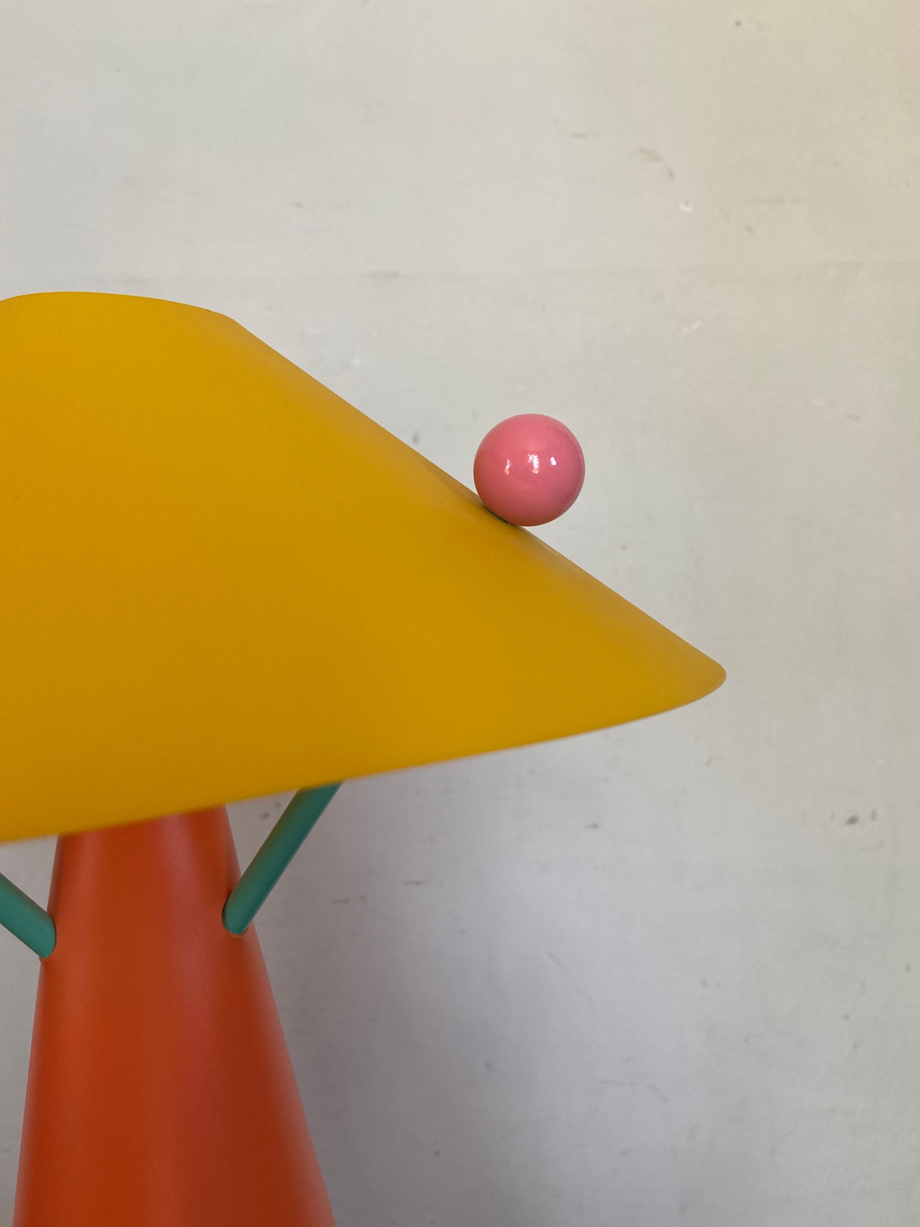 Vintage memphis style lamp in plastic of colors
