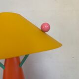 Vintage memphis style lamp in plastic of colors