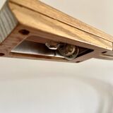 Large curved wooden lamp 1980