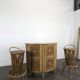 Comptoir et tabourets en bambou et rotin