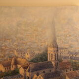 Tableau paysage impressionniste huile sur toile, Vallée de Chevreuse