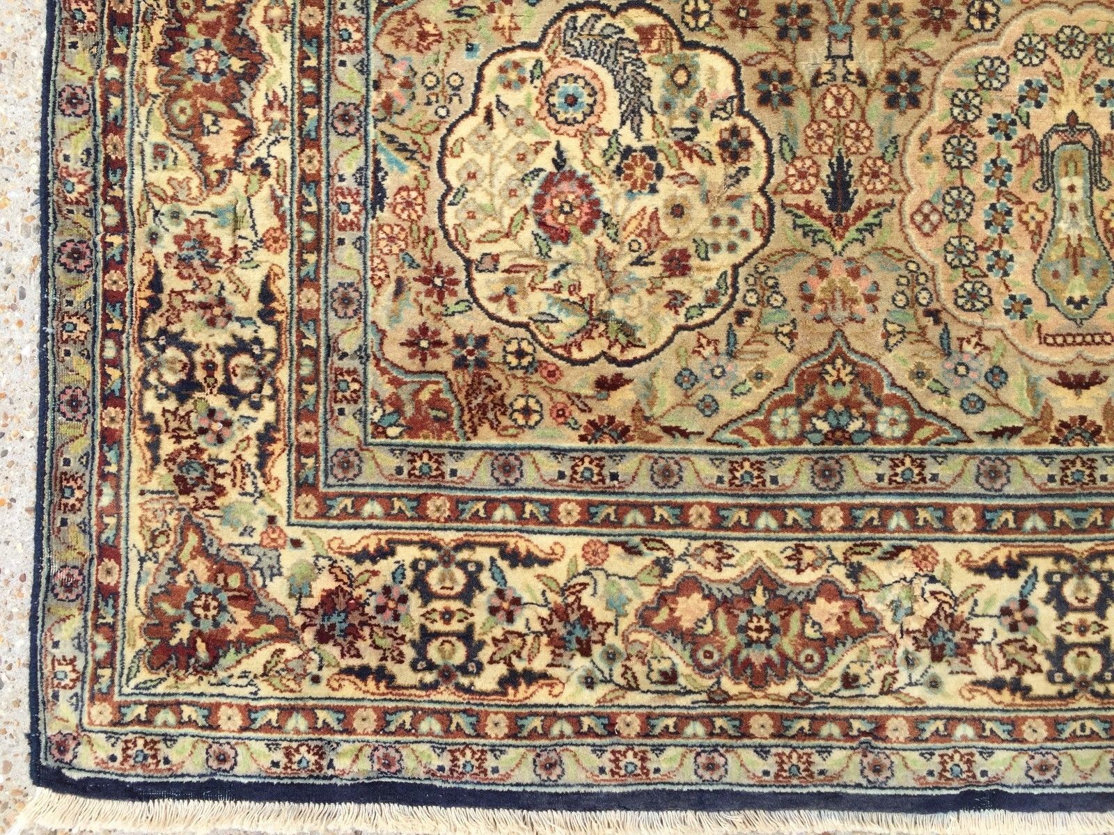 Antique Persian HandMade Veg Dye Wool Rug 225x139cm