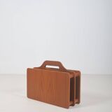 Danish magazine holder in solid teak, 1970s