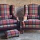 Pair of Louis XIII wingback armchairs