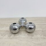 Mid-century design atomic aluminium candle stick ball shaped , 1970s