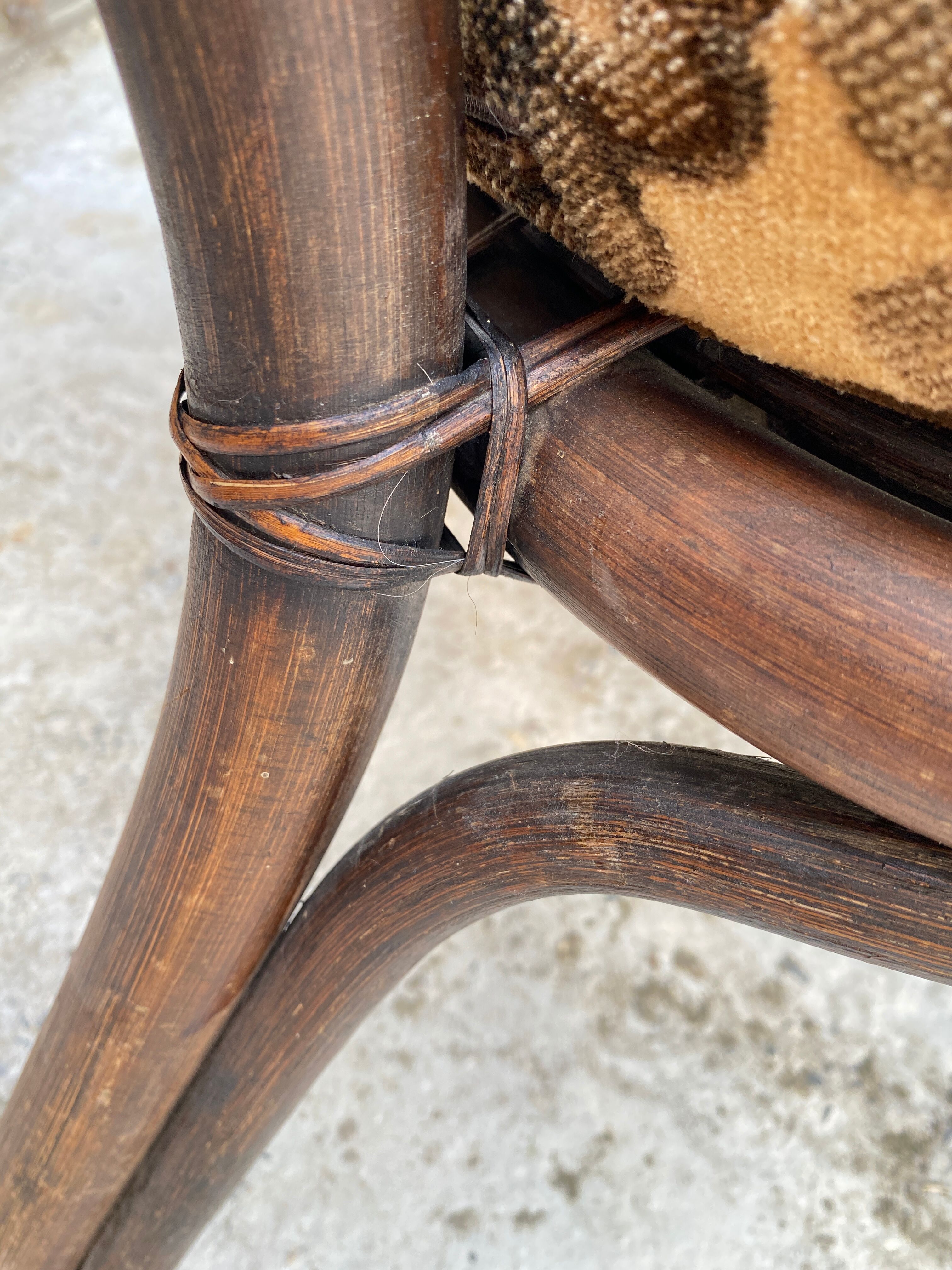 Bamboo armchair and adult canning