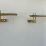 Pair of vintage wall lights, brass, France 1970