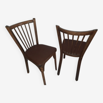 Pair of Baumann bistro chairs