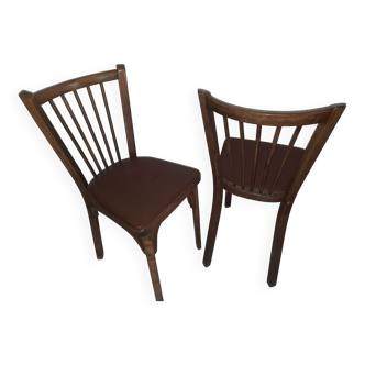 Pair of Baumann bistro chairs