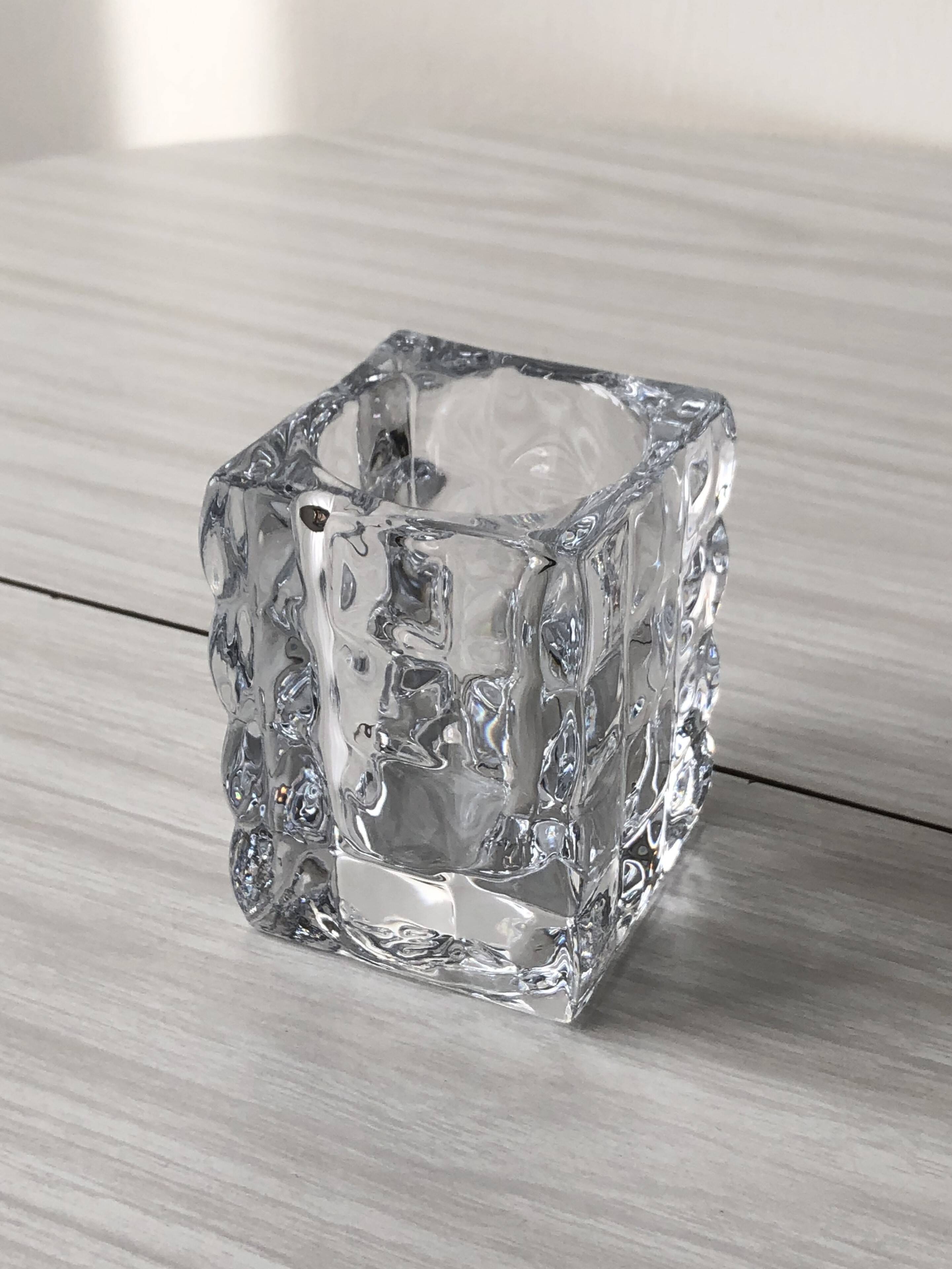 Pencil holder or plant pot in thick crystal glass
