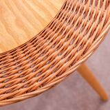 Mid century rattan coffe table by Jan Kalous for ÚLUV, 1960´s, Czechoslovakia