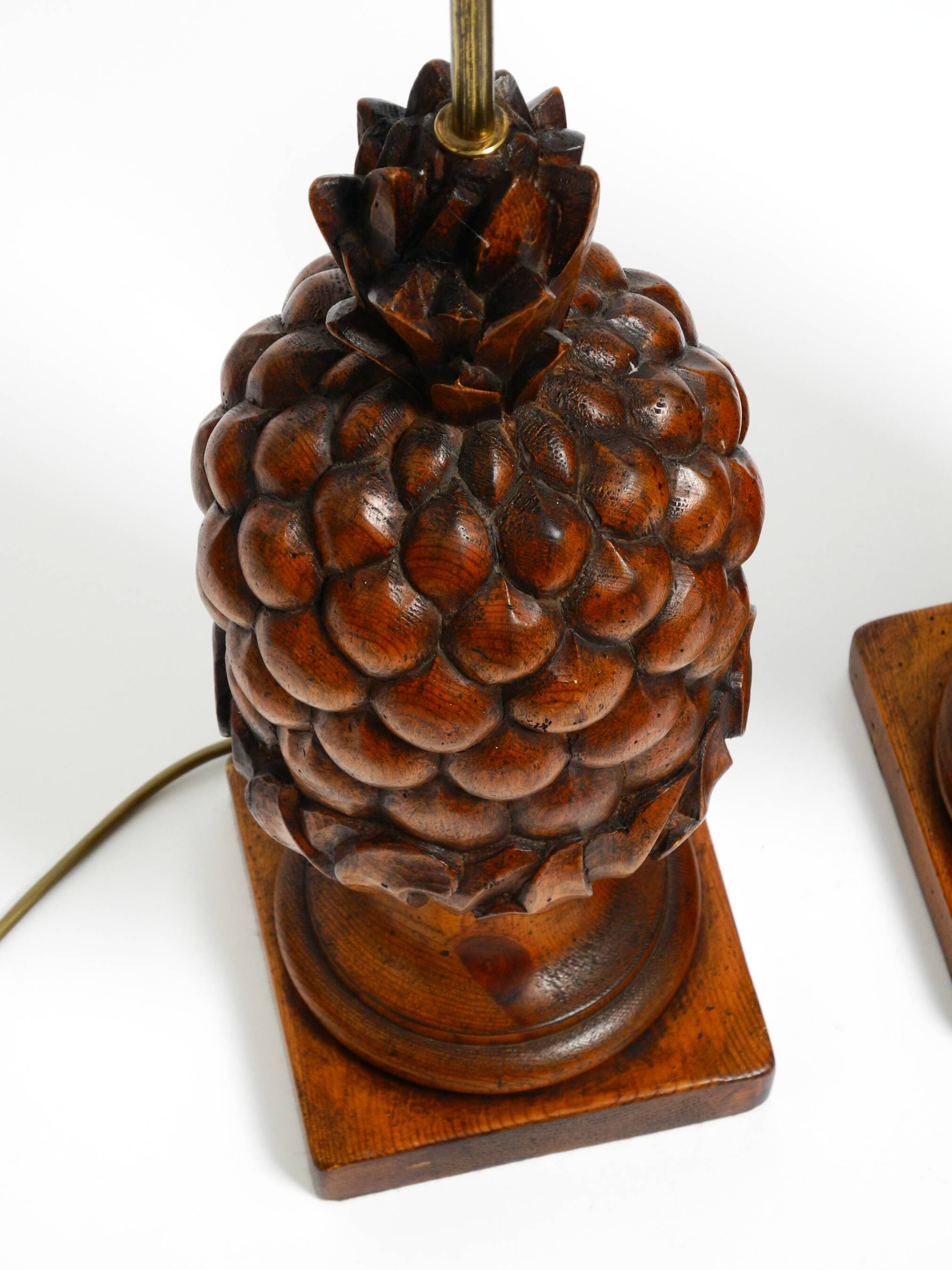 Pair of very decorative large Mid Century Modern "Pineapple" table lamps ma