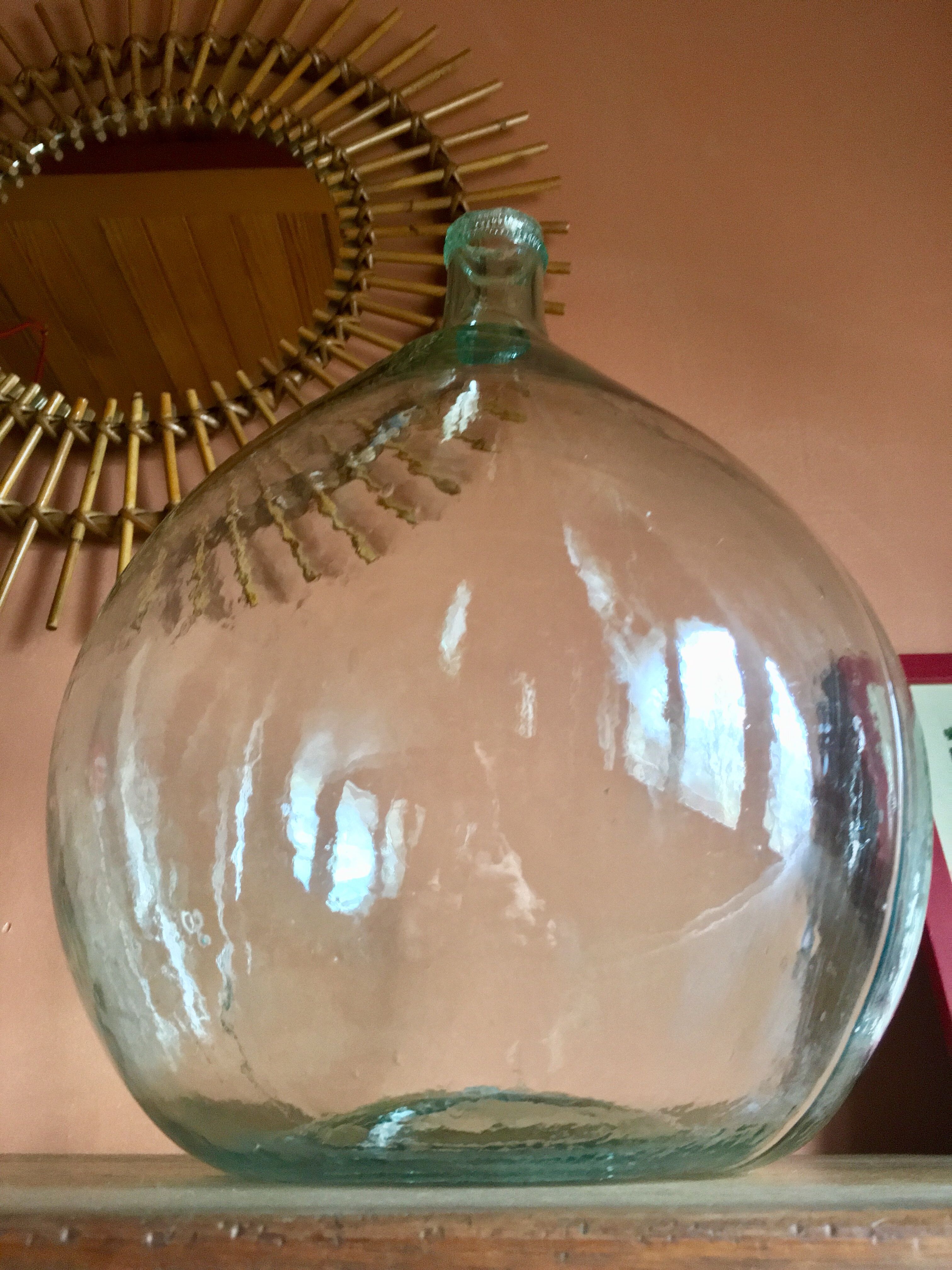 Demijohn 19th 12-litre transparent blue
