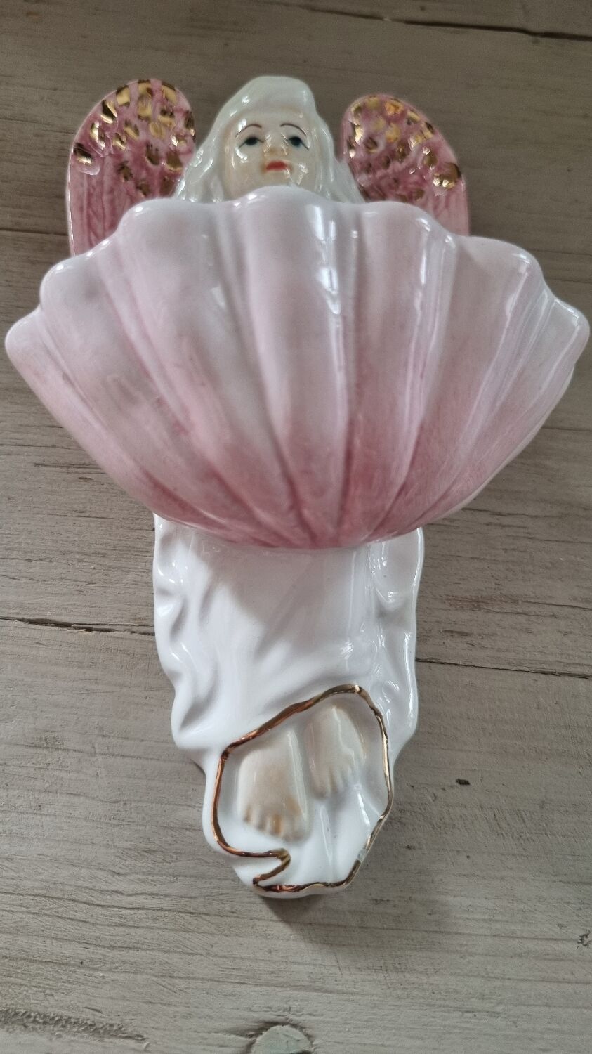 Porcelain angel stoup