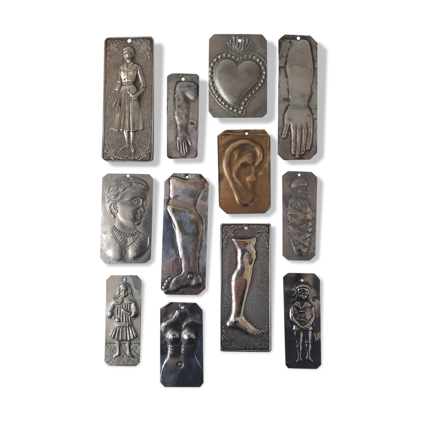 Lot of Greek ex-voto metal