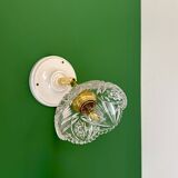 Vintage glass cut lampshade - tableware collection -